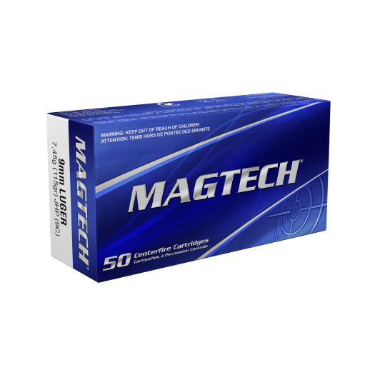Magtech 9mm 115 GR JHP Ammo
