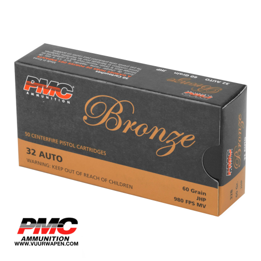 PMC Bronze 32 ACP 60 GR JHP Ammo