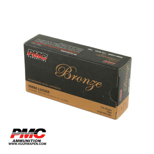 PMC Bronze 9mm 115 GR FMJ Ammo