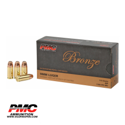 PMC Bronze 9mm 115 GR JHP Ammo