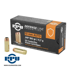 PPU Defense 10mm 180 GR JHP Ammo