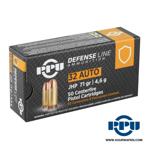 PPU Defense 32 ACP 71 GR JHP Ammo