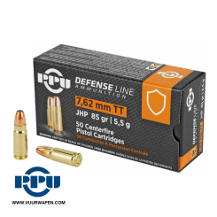 PPU Defense 7.62x25mm Tokarev 85 GR JHP Ammo