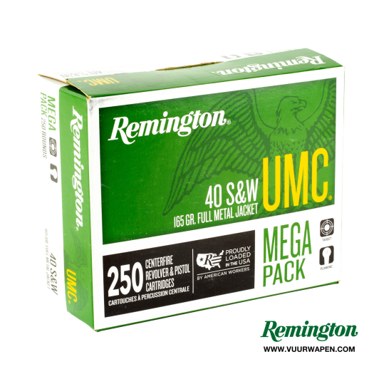 Remington UMC 40 S&W 165 GR FMJ Ammo