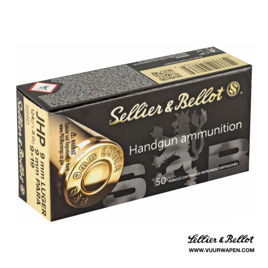 Sellier & Bellot 9mm 124 GR JHP Ammo