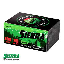 Sierra Outdoor Master 380 ACP 90 GR JHP Ammo