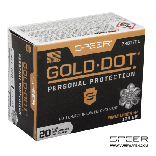 Speer Gold Dot 9mm +P 124 GR GDHP Ammo