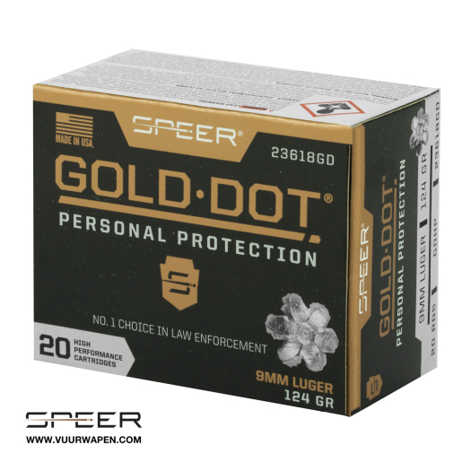 Speer Gold Dot 9mm 124 GR GDHP Ammo