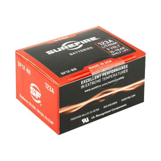 SureFire CR123A Lithium Batteries 12 Pack