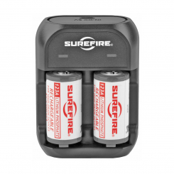 SureFire LFP123 Rechargeable Batteries with Charger 2 Pack