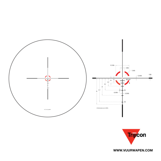Trijicon Credo 1-6x24 Red BDC Segmented Circle Reticle Rifle Scope