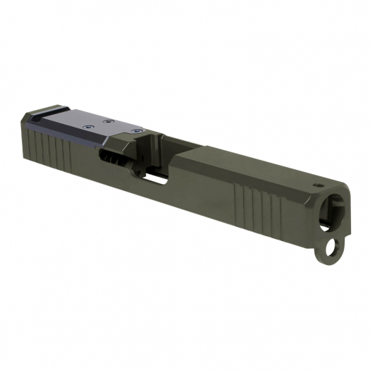 Vuurwapen FS AOS Cut OD Green Stripped Slide For Glock 17 Gen 3