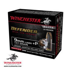 Winchester  Defender 9mm +P 147 GR BJHP Ammo