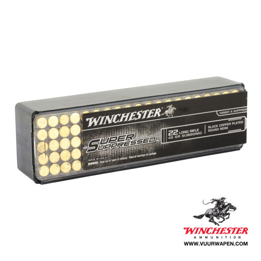 Winchester Super Suppressed 22LR 45 GR Subsonic Ammo