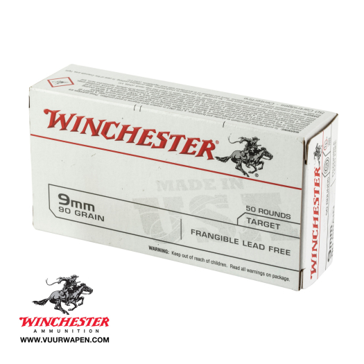 Winchester 9mm 90 GR Frangible Lead Free Ammo