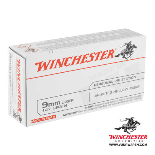 Winchester USA 9mm 147 GR JHP Ammo