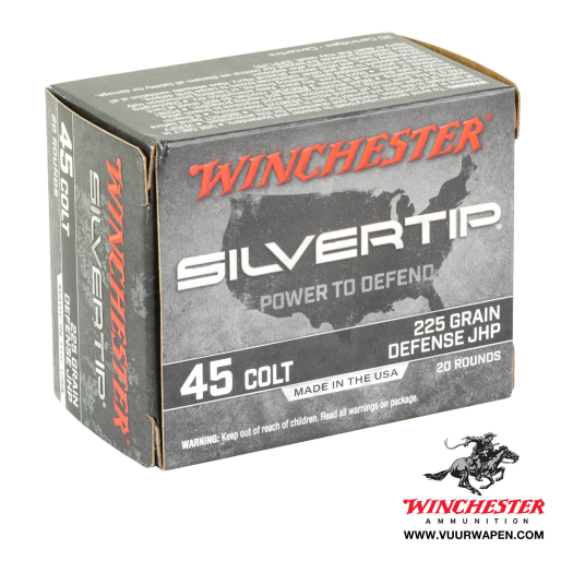 Winchester Silvertip 45 Colt 225 GR Defense JHP Ammo