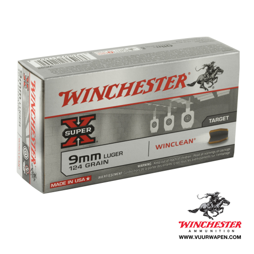 Winchester Super X 9mm 124 GR Winclean Ammo