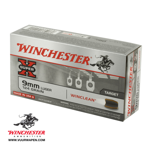 Winchester Super X 9mm 124 GR Winclean Ammo