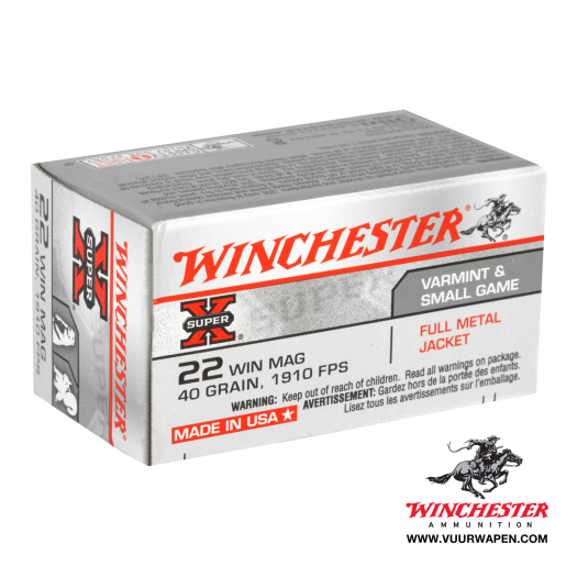 Winchester Super X 22 WMR 40 GR FMJ Ammo