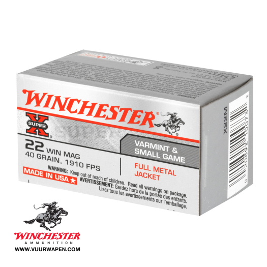 Winchester Super X 22 WMR 40 GR FMJ Ammo