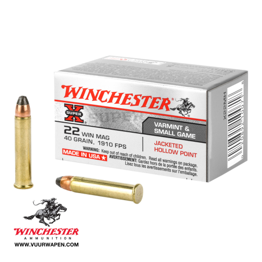 Winchester Super X 22 WMR 40 GR JHP Ammo